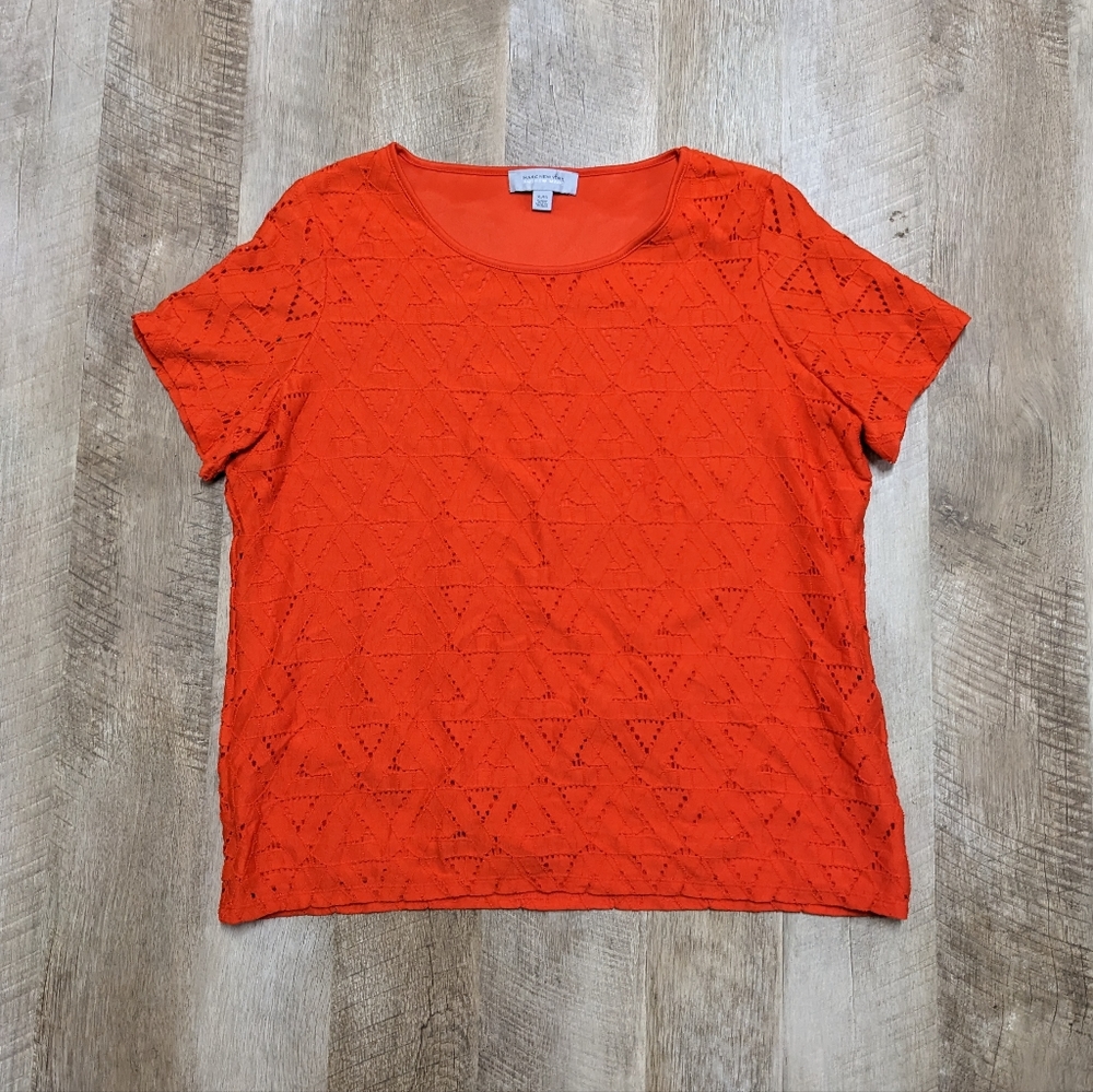 Marc New York Andrew Marc Burnt Orange Top
